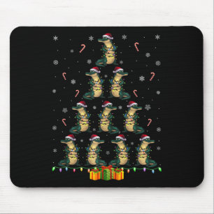 Alligator Santa Hat Xmas Lights Mannen Vrouwen Ker Muismat