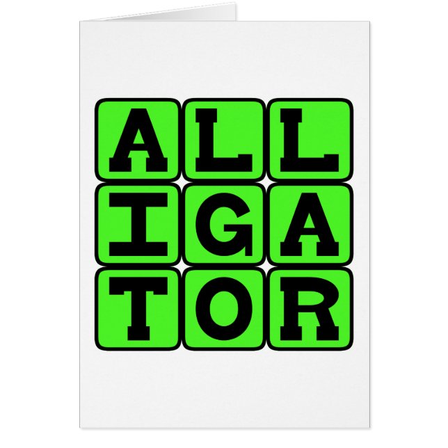 Alligator, semiaquatisch reptiel (Voorkant)