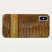 Alligator Skin Custom Mobogram Case-Mate iPhone Case (Achterkant (horizontaal))