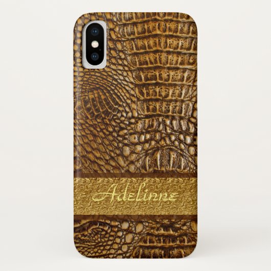 Alligator Skin Custom Mobogram Case-Mate iPhone Case (Achterkant)