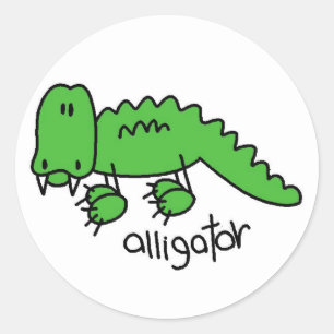 Alligator Stick Figuur Stickers Sticker