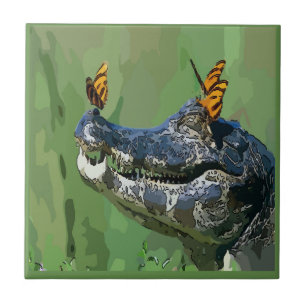 Alligator Tegel, Nederlandse Kijk, Personaliseer Tegeltje