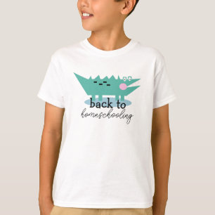 Alligator Terug naar Homeschooling Eerste Dag T-shirt