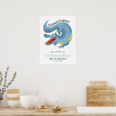 Alligator Theme Boys Anniversaire Fête Affiche de  (Cuisine)