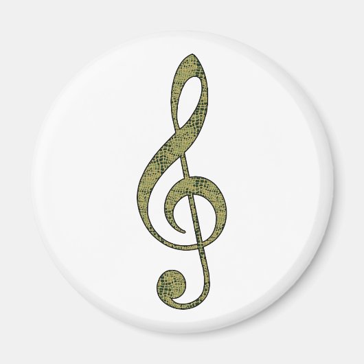 Alligator Treble Clef Magneet (Voorkant)