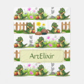 Alligator tuin gepersonaliseerd fleece deken (Voorkant)