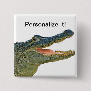 ALLIGATOR VIERKANTE BUTTON 5,1 CM