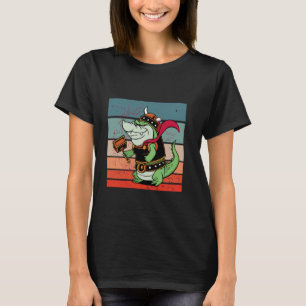 Alligator viking cartoon leuk woeste hamer harnas t-shirt