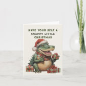 Alligator Vouw Kerstkaart Feestdagen Kaart (Voorkant)