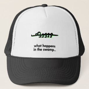 Alligator wat er in het moeras gebeurt trucker pet