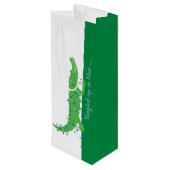 Alligator wijnfles cadeautas (Achterkant Gekanteld)