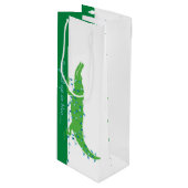 Alligator wijnfles cadeautas (Voorkant Gekanteld)