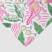 Alligator Wine Pink Green Preppy Tissuepapier (Detail)