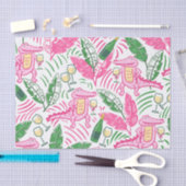 Alligator Wine Pink Green Preppy Tissuepapier (Craft)