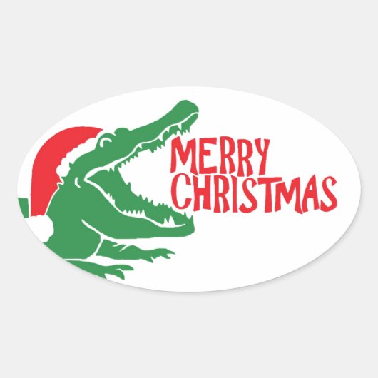 Alligatorkerst sticker (Voorkant)