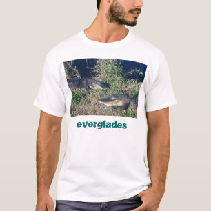 Alligators basking, nationaal park Everglades T-shirt