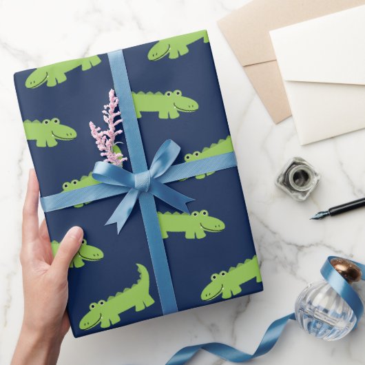 Alligators glimlachen cadeaupapier (Geschenken)