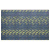 Alligators in Olive Green tegen Navy Blue Stof (Fat Quarter)