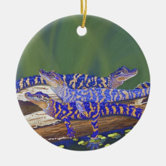 alligators keramisch ornament (Voorkant)