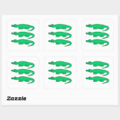 Alligators. Vierkante Sticker (Vel)