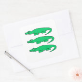 Alligators. Vierkante Sticker (Envelop)
