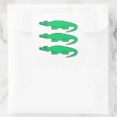 Alligators. Vierkante Sticker (Tas)