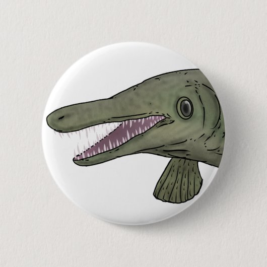 Alligatortandriem Ronde Button 5,7 Cm (Voorkant)