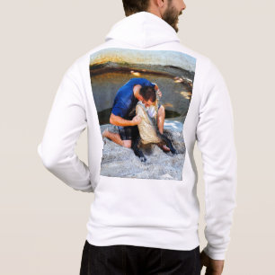 alligatorworstelaar met zijn hoofd in de bek hoodie