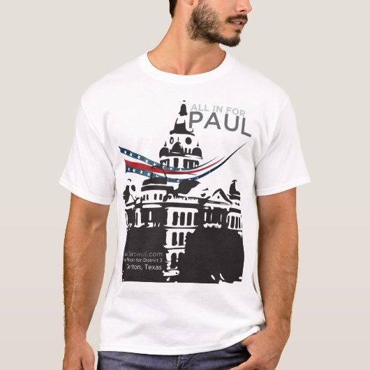 allinforpaul.com dome logo t-shirt (Voorkant)