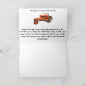 Allis Chalmers W Speed Patrol Grader Greeting Card Kaart (Binnen)