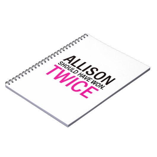 Allison aurait dû gagner - Deux fois, Carnet (Côté gauche)