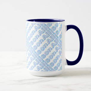 Allison Blue Style 15 oz Ringer Mok