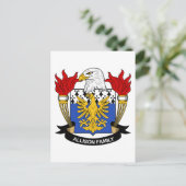 Allison Family Crest Briefkaart (Staand voorkant)