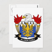 Allison Family Crest Briefkaart (Voorkant / Achterkant)
