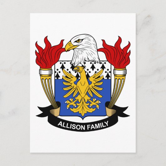 Allison Family Crest Briefkaart (Voorkant)