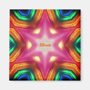ALLISON ~ Glanzend Abstract ~ Gepersonaliseerd ~ Magneet