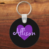 Allison in Paars Sleutelhanger (Voorkant)