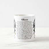 Allison, l'origine, la signification et la tasse (Centre)