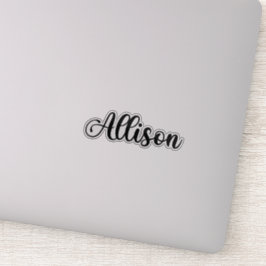 Allison Naam - Handgeschreven kalligrafie Sticker