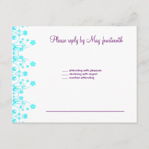 Allison Rachel Flowers & Pearls RSVP Kaartje