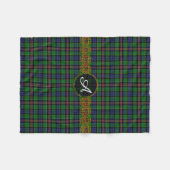 Allison Tartan en monogram Fleece Deken (Voorkant (Horizontaal))