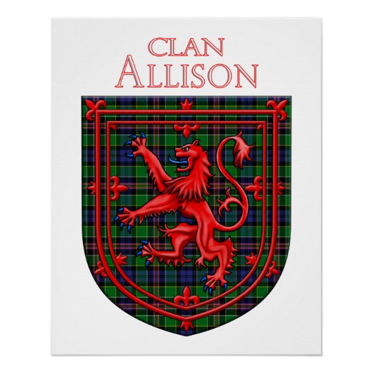 Allison Tartan Scottish Play Lion Rampant Perfect Poster (Voorkant)