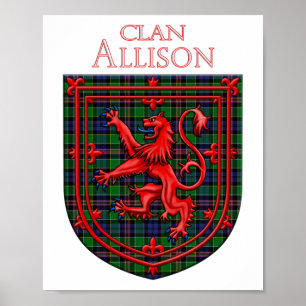 Allison Tartan Scottish Play Lion Rampant Poster