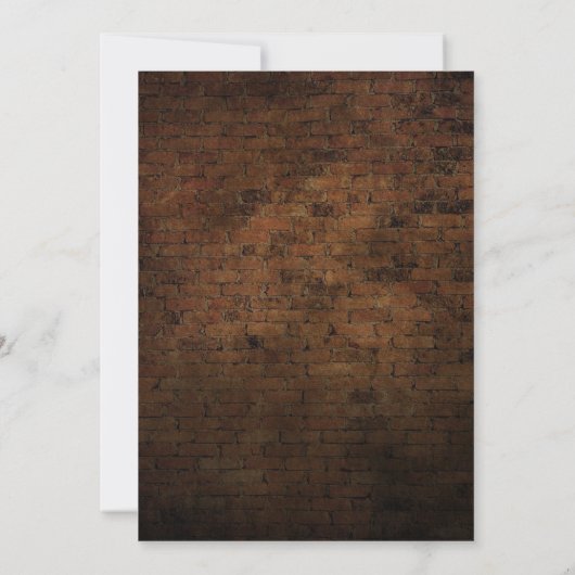 Allison's v2 Brick Edison Lights Bruiloft Kaart (Achterkant)