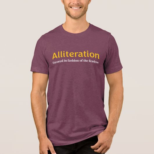 Alliteration Tri-Blend shirt (Voorkant)