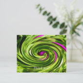 Allium Abstract Briefkaart (Staand voorkant)