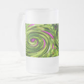 Allium Abstract gevriesde Mok glasbier (Voorkant links)