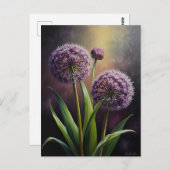 Allium bloemen briefkaart (Voorkant / Achterkant)