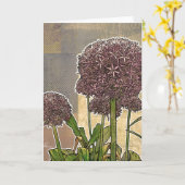 Allium Blossoms Greeting Kaart (Gele Bloem)