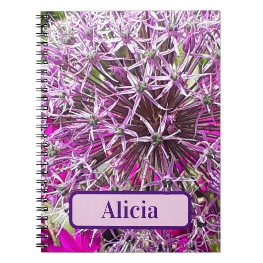Allium & Fleurs d'été Carnet personnalisé (Devant)